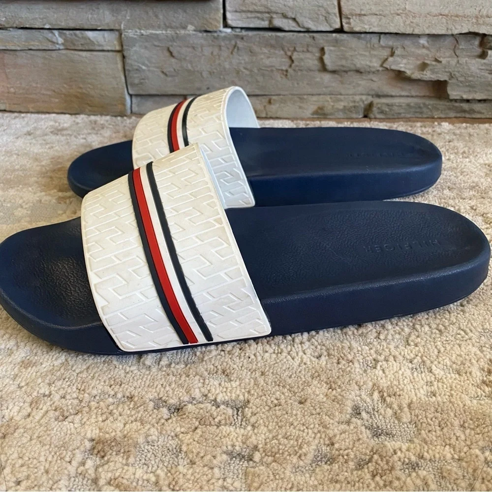 Tommy Hilfiger Doly Slides Sandals Open Toe Logo Stripe: 11 M
